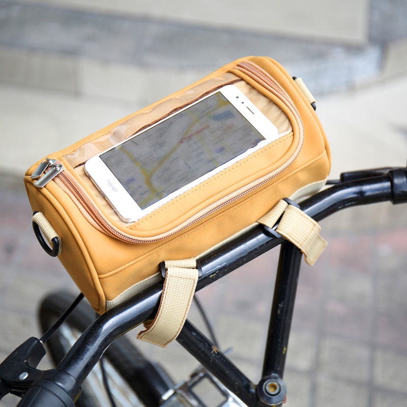 Impermeable de la Motocicleta de la Bicicleta Bolsa de Manillar-Frontal del Tubo de la Bicicleta Bolsa de Almacenamiento de Bicicletas Bolsas Correa de Hombro Desmontable-Portátil de la Maleta de la Bici de la Bolsa w/Teléfono de pantalla Táctil Titular 