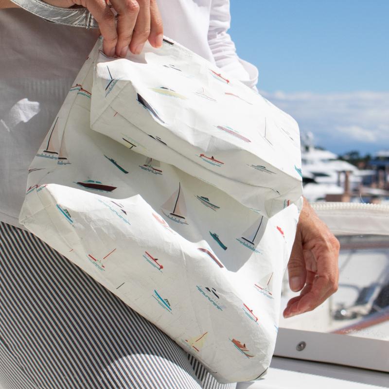 Neceser Tyvek impermeable para mujer: Myriad of Nautical Boats Neceseres de cosméticos