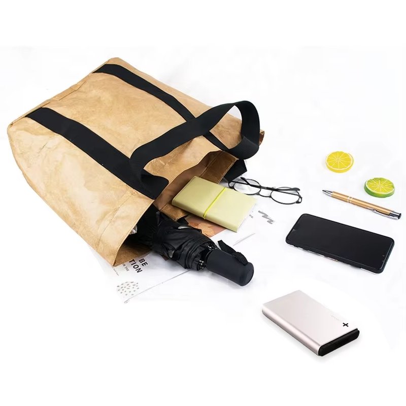 Bolsa ecológica DuPont™ Tyvek® personalizada, impermeable y reutilizable, para compras y playa.