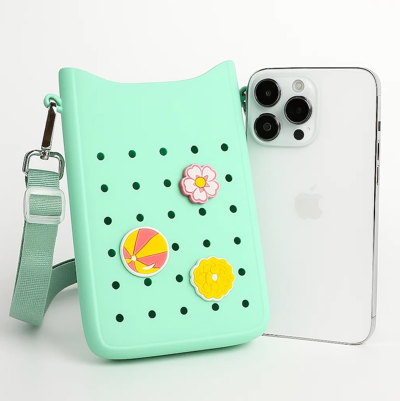 Bolso bandolera de silicona Candy Beach para celular: bolso de hombro impermeable y manos libres para mujer